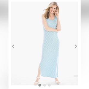 Chico’s Zenergy Pamela Striped Coastal Maxi Dress size 0/Small